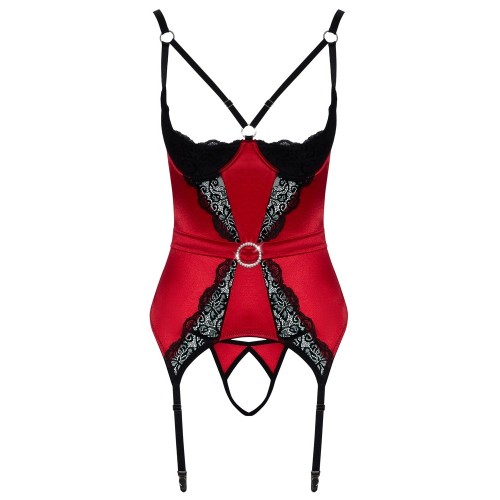 Cupless and Crotchless Basque | Seductive Elegance