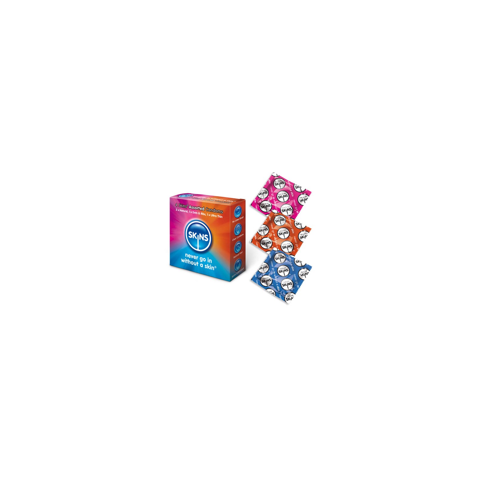 Skins Assorted Condoms 4 Pack for Ultimate Protection