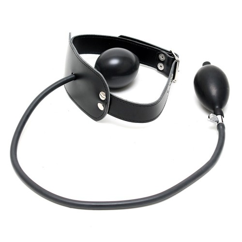 Leather Inflatable Gag for BDSM Play
