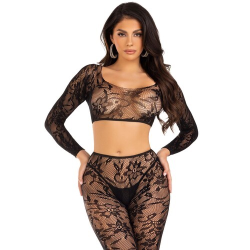 Leg Avenue Crop Top and Footless Tights