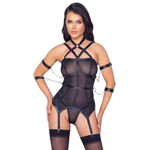 Basque y String de Bondage Cottelli XL