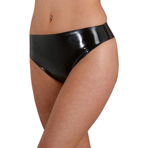 Sleek Black Latex Panties for Bold Wear