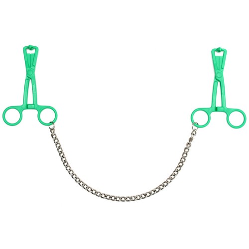 Green Nipple Clamps for Sensual Play