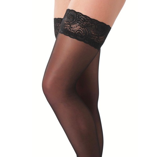 Floral Lace Hold-Up Stockings for Seductive Style