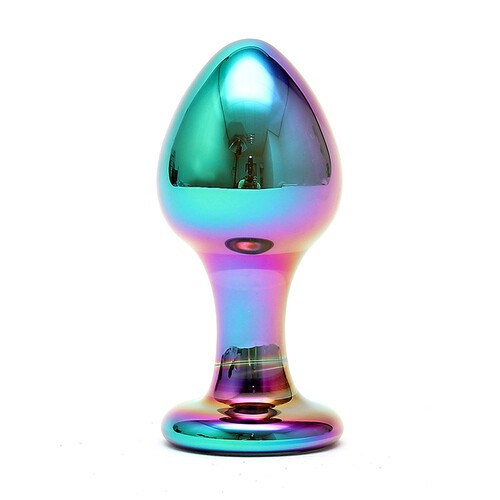 Melany Multi Coloured Glass Anal Dildo - Temperature Play