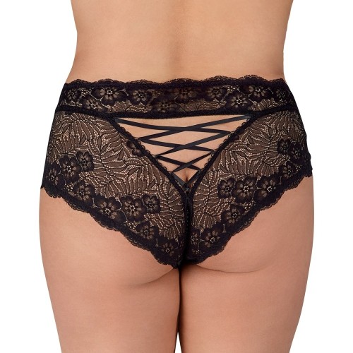 Bragas Crotchless de Encaje con Cadena de Perlas para Seducción
