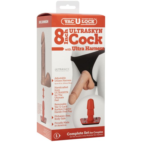 Vac-U-Lock Ultraskyn 8 Inch Realistic Cock Set