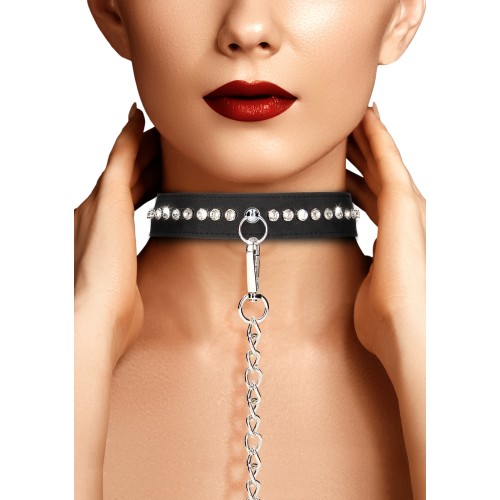 Ouch Diamond Studded Collar for Glamorous BDSM Play