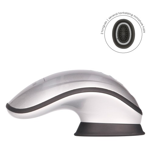 Twitch Silver Hands Free Suction and Vibration Toy for Ultimate Pleasure