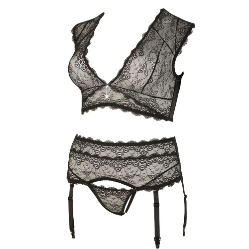 Cottelli Plus Size Bralette and String Set for Elegant Seduction