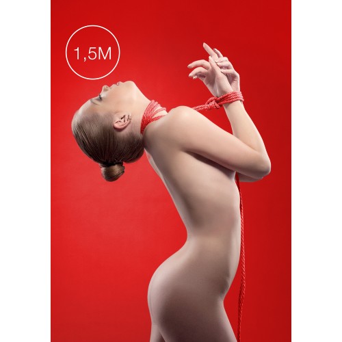 Cuerda Kinbaku Mini de 1.5 Metros Roja