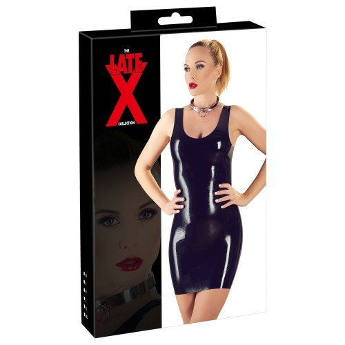 Mini Vestido de Látex Negro para Atractivo Llamativo