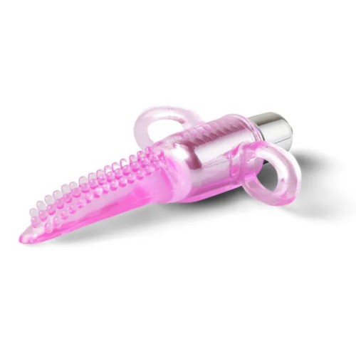 Clear Pink Vibrating Tongue Finger Vibrator