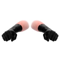Fist It Black Latex Short Gloves for Hygiene