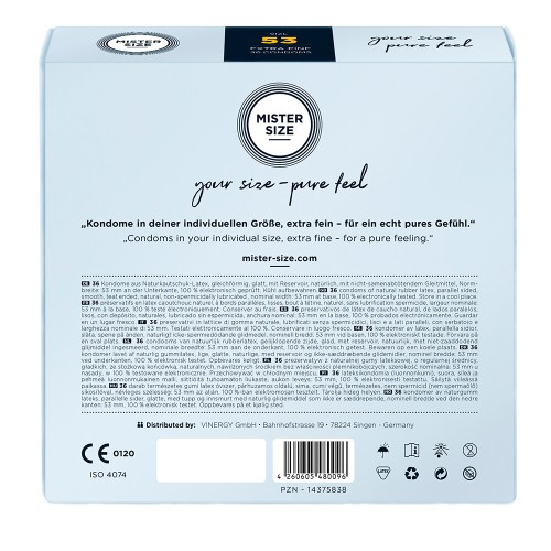 Mister Size 53mm Condoms 36 Pack for Pure Feeling