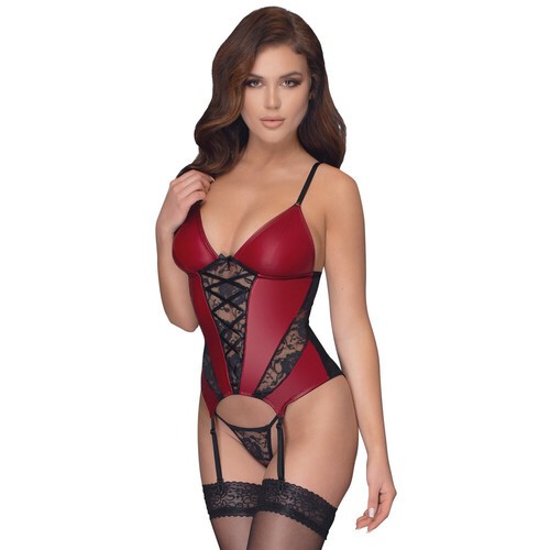 Basque y Tanga con Encaje Cottelli para Seducción Elegante