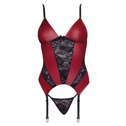 Cottelli Basque and Thong with Lace for Elegant Seduction