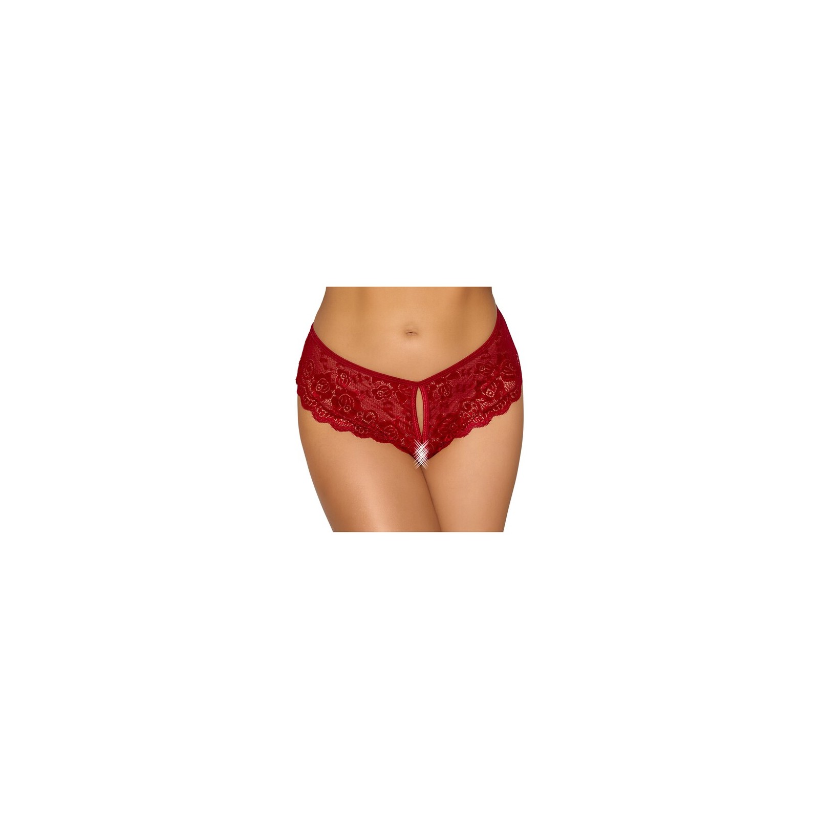 Crotchless Red Lace Panty