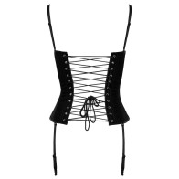 Corset Negro Cottelli Party - Elegancia Impresionante