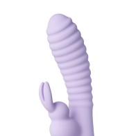 Vibrador Conejito Recargable de 12 Velocidades Púrpura