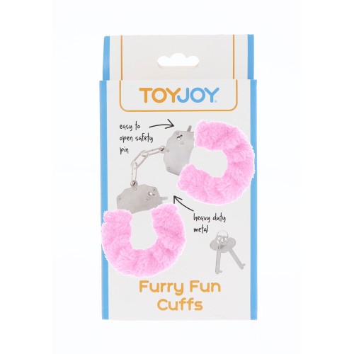 ToyJoy Pink Furry Fun Wrist Cuffs for Play