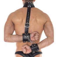 Leather Cuff and Neck Set M/L - Elegant Bondage