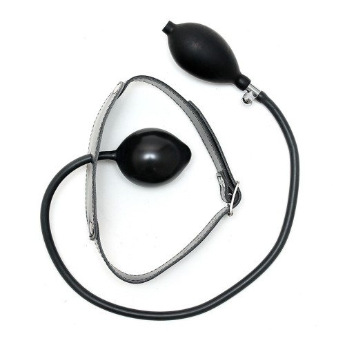 Gag Inflable de Cuero para Juego BDSM