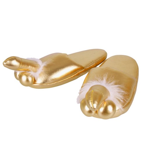 Golden Penis Slippers for Fun and Laughter