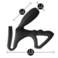 Anillo para el Pene y Vibrador de Clítoris Negro