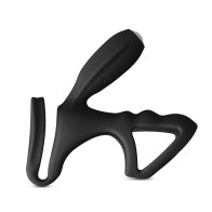 Anillo para el Pene y Vibrador de Clítoris Negro