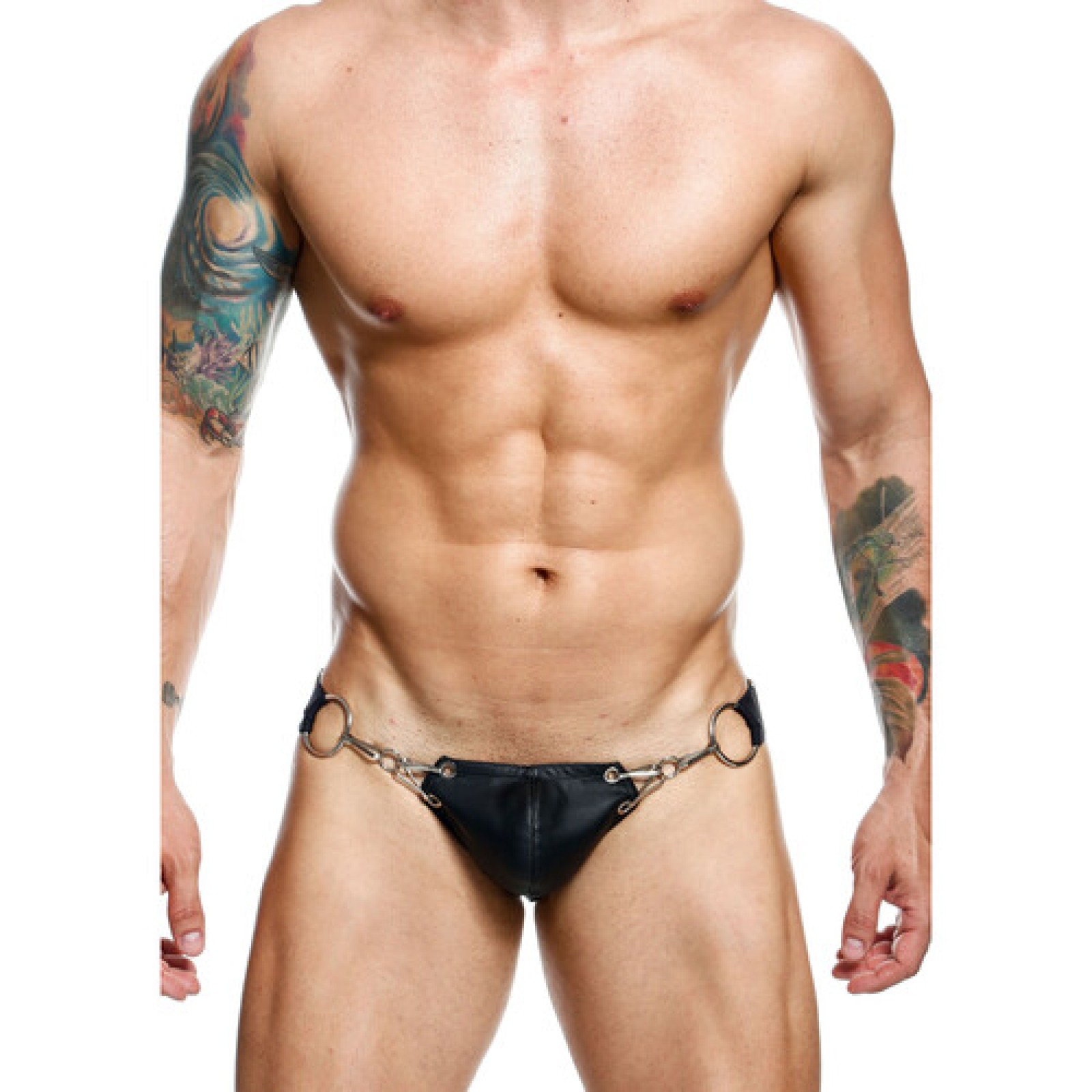 Snap Jockstrap in Faux Leather for Comfort and Style Snap Jockstrap in Faux Leather for Comfort and Style