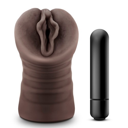 Masturbador Vibrante Vagina Hot Chocolate Alexis - El Placer Te Espera