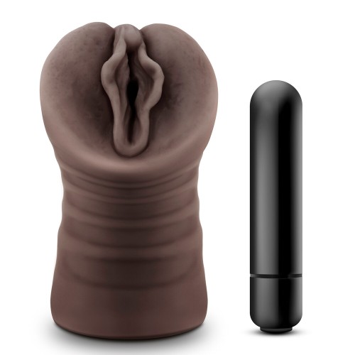 Masturbador Vibrante Vagina Hot Chocolate Alexis - El Placer Te Espera