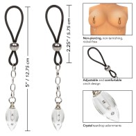 Joyería de Pezones No Perforante de Cristal en Forma de Gota