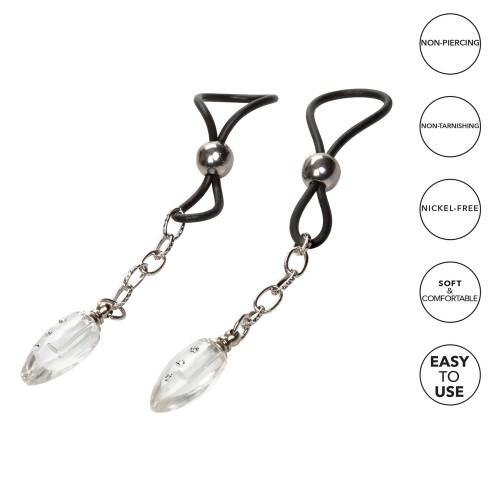 Joyería de Pezones No Perforante de Cristal en Forma de Gota