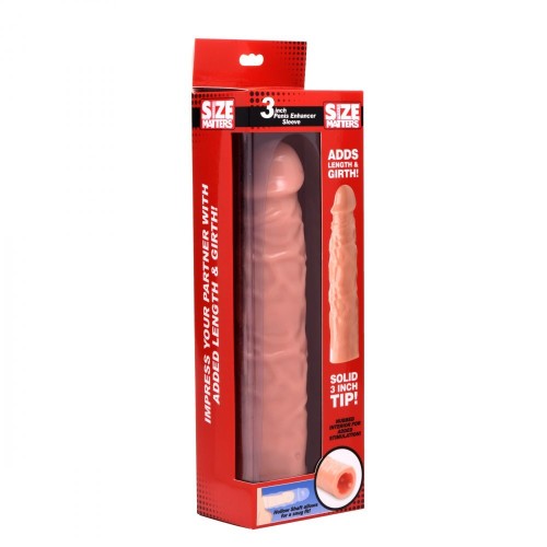 Manga Aumentadora de Pene Flesh Size Matters de 3 Pulgadas