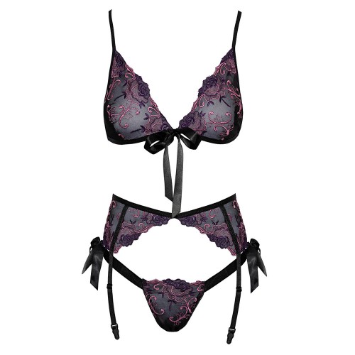Conjunto de Sujetador Floral Bordado Besable S/M
