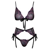 Conjunto de Sujetador Floral Bordado Besable S/M