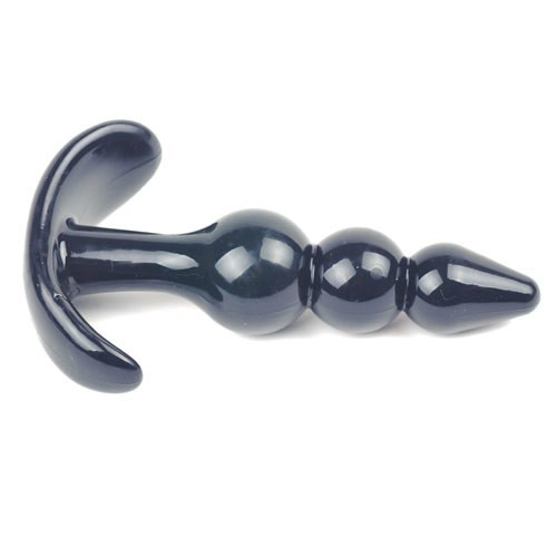 Pequeño Plug Anal con Perlas Negras para Placer Intenso