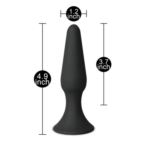 Plug Anal Mediano Clásico de Silicona Negra