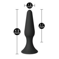 Plug Anal Mediano Clásico de Silicona Negra