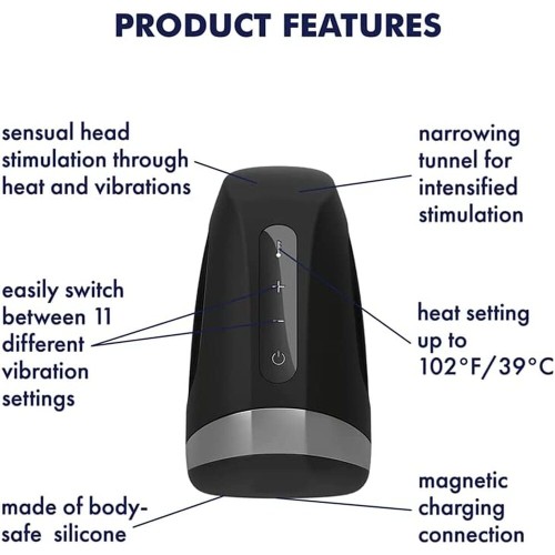 Masturbador Satisfyer Men Calor y Vibración para Placer