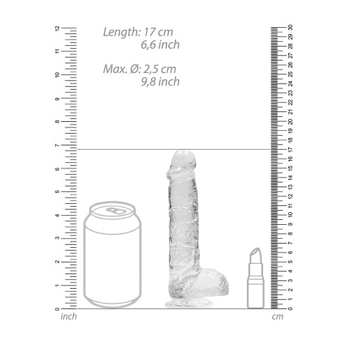 RealRock 6 Inch Transparent Realistic Dildo