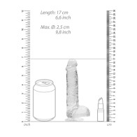 RealRock 6 Inch Transparent Realistic Dildo