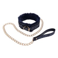 SportSheets Cougar Fur Collar Leash for Elegant Control