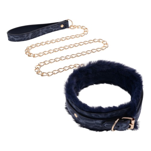 SportSheets Cougar Fur Collar Leash for Elegant Control