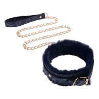 SportSheets Cougar Fur Collar Leash for Elegant Control