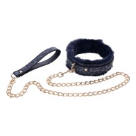 SportSheets Cougar Fur Collar Leash for Elegant Control