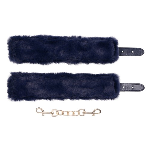 Luxury Cougar Faux Fur Handcuffs for Elegant Restraint