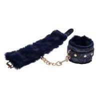 Luxury Cougar Faux Fur Handcuffs for Elegant Restraint